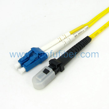 Duplex MTRJ-LC fiber optic patch cord