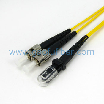 Duplex MTRJ-ST fiber optic patch cord