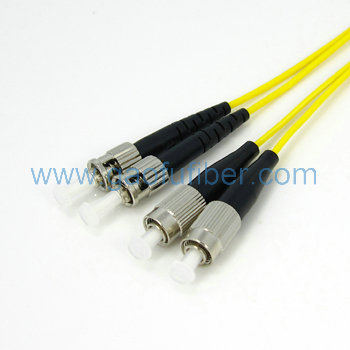 Duplex ST-FC fiber optic patch cord