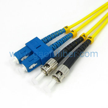 Duplex ST-SC fiber optic patch cord