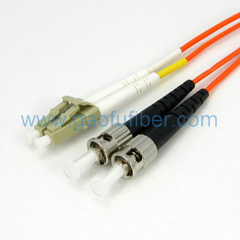 MM DX ST-LC fiber optic patch cord