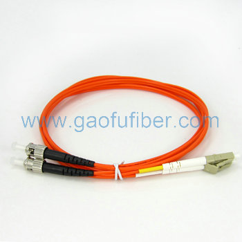 MM DX ST-LC fiber optic patch cord