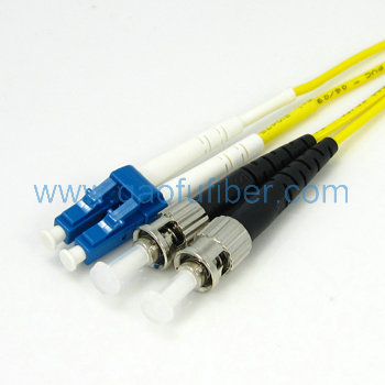 Duplex LC-ST fiber optic patch cord